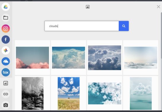 Search for Clouds in Unsplash