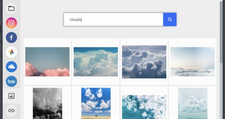 Search for Clouds in Unsplash